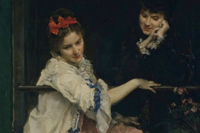 Tranh Girls at a Window (Raimundo de Madrazo, khoảng 1875) với hai người phụ nữ bên cửa sổ, minh họa chủ đề femvertising là gì