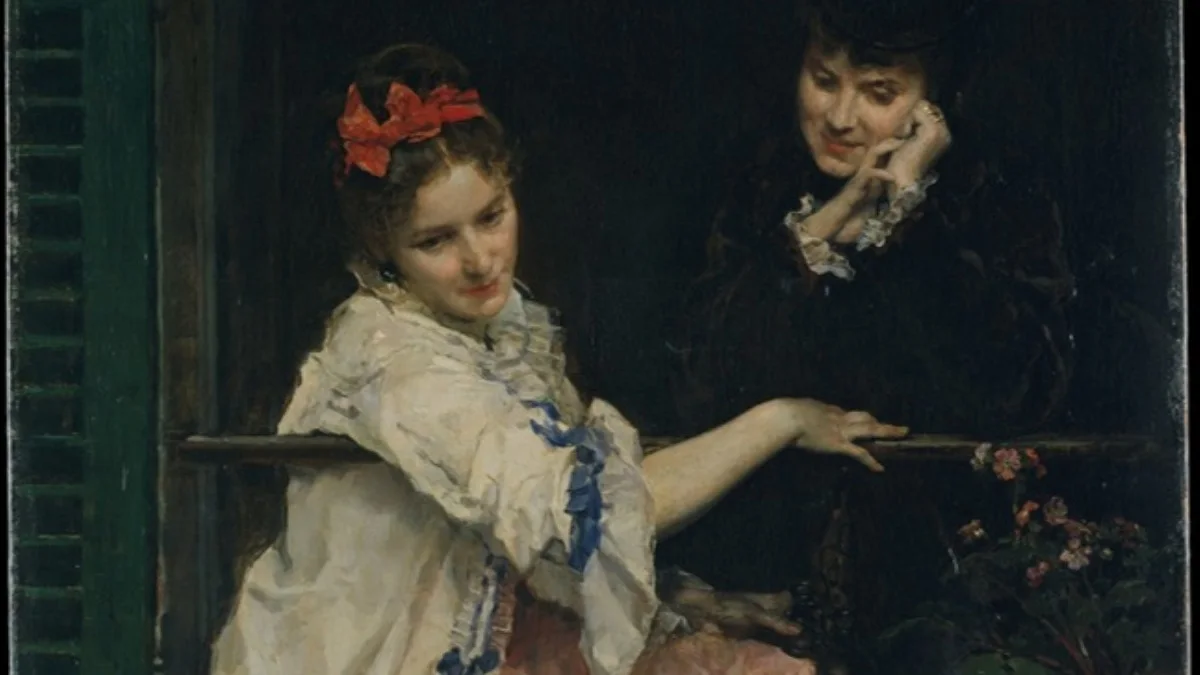 Tranh Girls at a Window (Raimundo de Madrazo, khoảng 1875) với hai người phụ nữ bên cửa sổ, minh họa chủ đề femvertising là gì